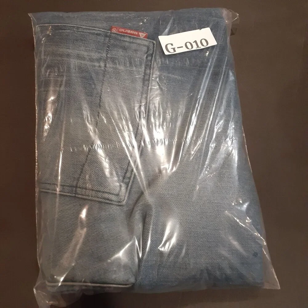 Guess Red Label Mens Denim Button Fly Wide Leg Distressed Size 38x34 Y2K Grunge